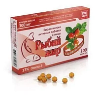 Рыбий жир с ШИПОВНИКОМ капс. 300мг №100